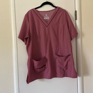 Heather wine Adar XL women’s scrub set